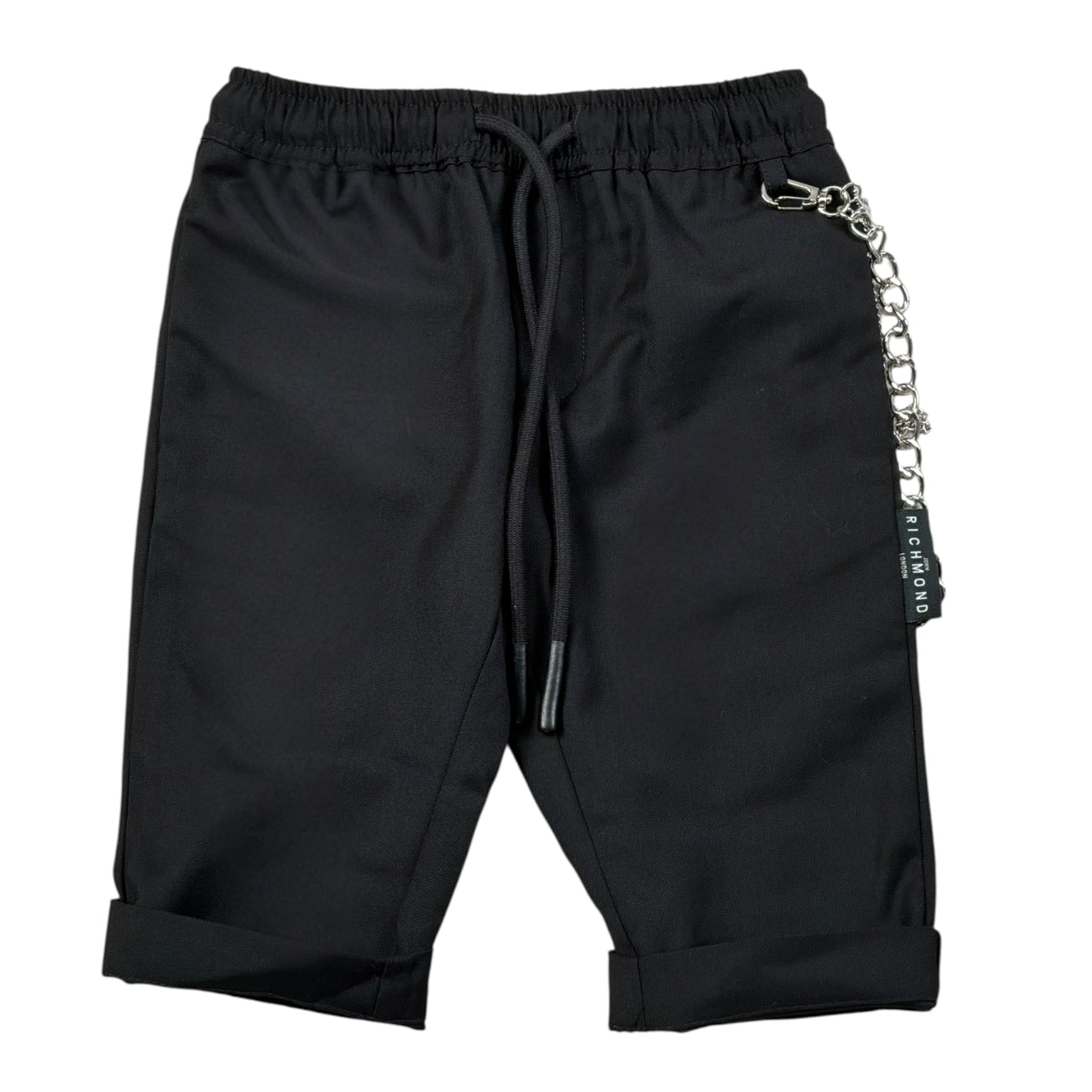 John Richmond Pantalone tinta unita con Elastico In Vita Nero per Neonato RIA26066PA NERO JOHN RICHMOND 