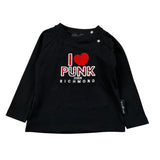 John Richmond Shirt tinta unita con Stampa Nero per Neonata RIA26085TS NERO JOHN RICHMOND 