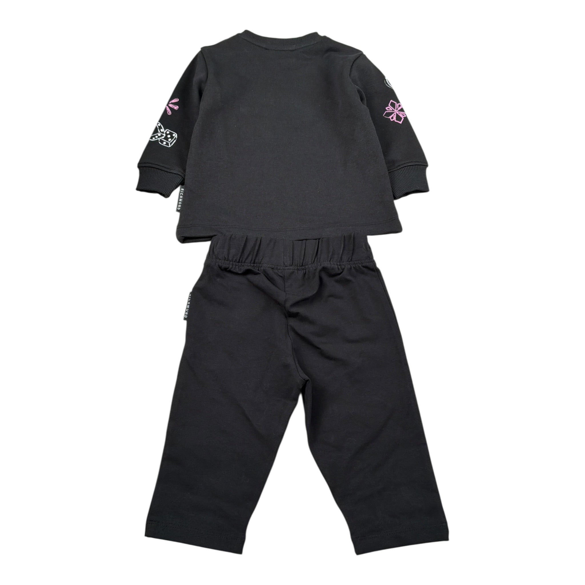 John Richmond Completo 2Pz Felpa-Leggins Nero per Neonata RIA26102CF NERO JOHN RICHMOND 