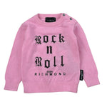 John Richmond Maglia tinta unita con Stampa Rosa per Neonata RIA26104MA ROSA JOHN RICHMOND 