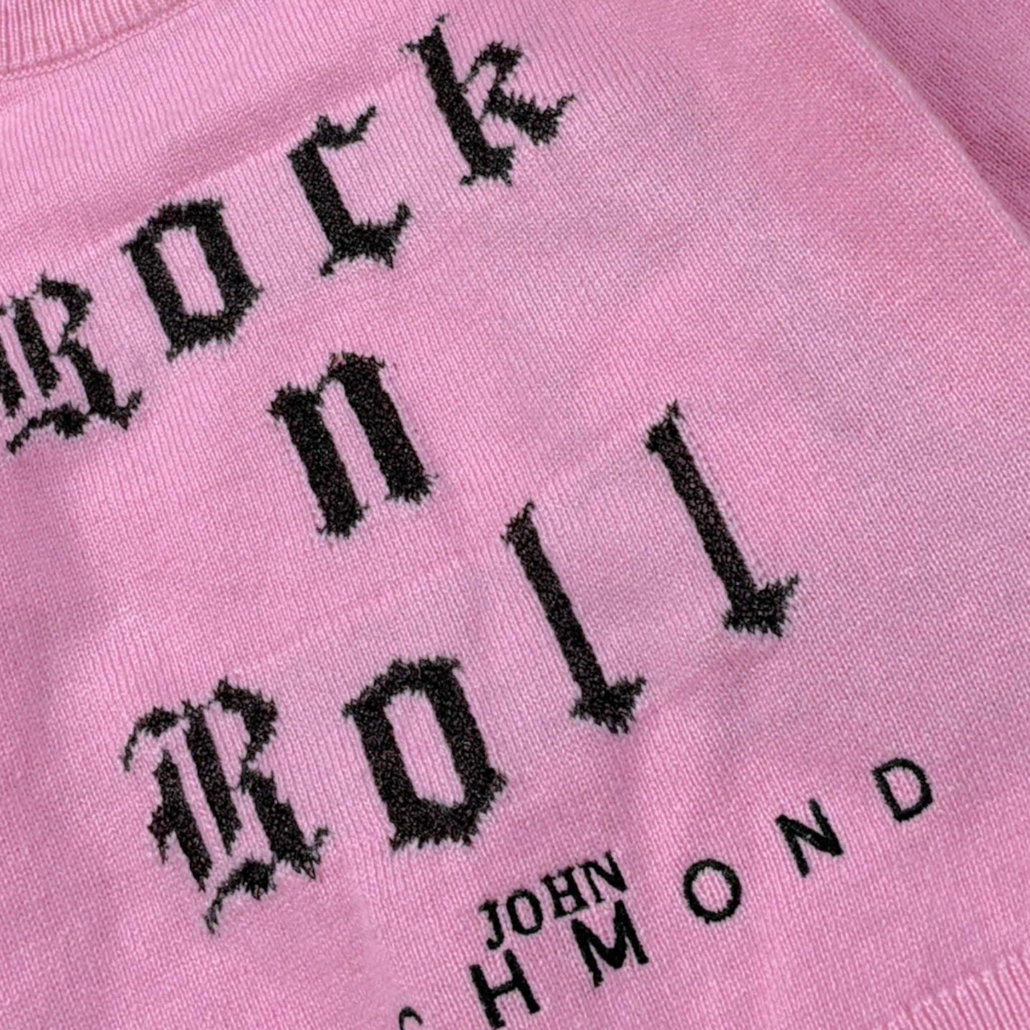 John Richmond Maglia tinta unita con Stampa Rosa per Neonata RIA26104MA ROSA JOHN RICHMOND 
