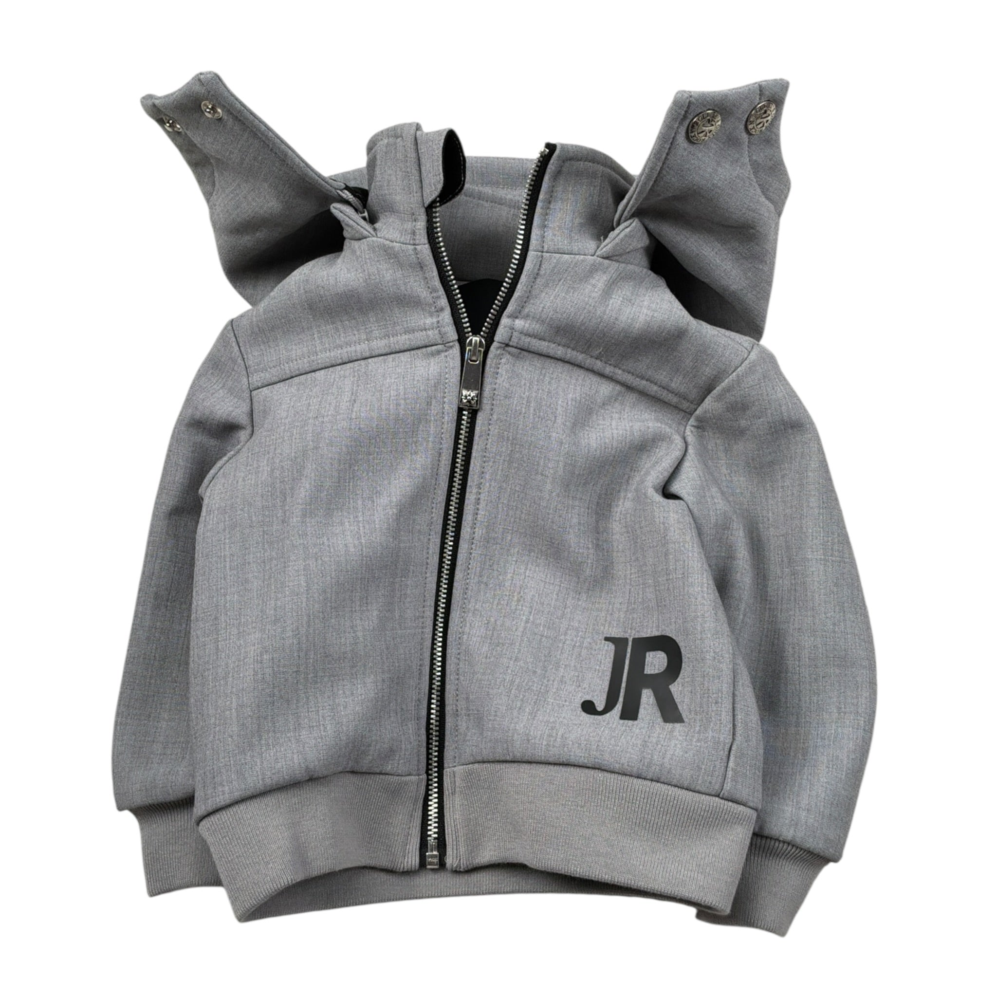 John Richmond Felpa tinta unita con Zip E Cappuccio Grigio per Neonato RIA26113GB GRIGIO JOHN RICHMOND 