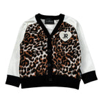 John Richmond Cardigan tinta unita con Fantasia Maculata Bianco per Neonata RIA26127CD BIANCO JOHN RICHMOND 