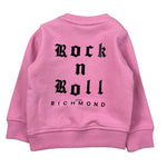 John Richmond Felpa Girocollo tinta unita con Stampa Rosa per Neonata RIA28064CF ROSA JOHN RICHMOND 