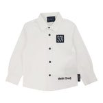 John Richmond Camicia Manica Lunga tinta unita con Logo Bianco per Bambino RIP23084CA BIANCO JOHN RICHMOND 