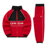 Jordan Completo 2 Pezzi Felpa-Pantalone Bicolore Rosso per Neonato 65D763 ROSSO JORDAN 