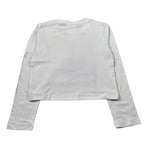 Juicy Couture Shirt Girocollo tinta unita con Brllantini Bianco per Bambina JBX6619 BIANCO JUICY COUTURE 
