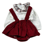 Juliana Completo 2 Pezzi Camicia-Pagliaccetto Bianco/Rosso per Neonata 24612 BIANCO/ROSSO JULIANA 