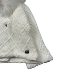 Juliana Cardigan tinta unita con Cappuccio Panna per Neonata 24699 PANNA JULIANA 