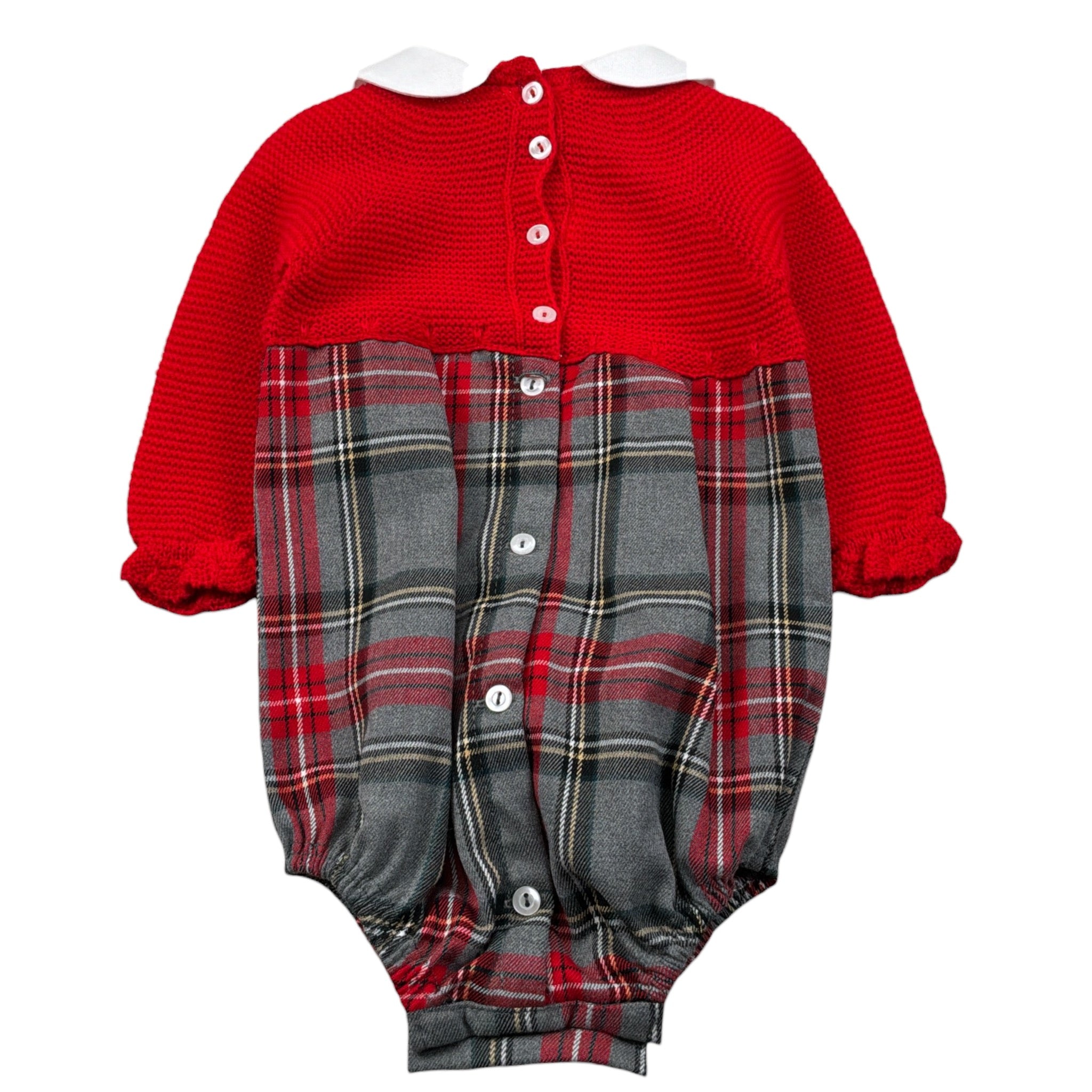 Juliana Pagliaccetto Manica Lunga Bicolore Rosso/Grigio per Neonata 25631 ROSSO/GRIGIO JULIANA 