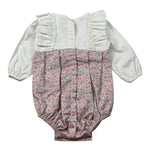Juliana Pagliaccetto Manica Lunga con Fiocco Bianco/Rosa per Neonata 25640 BIANCO/ROSA JULIANA 