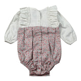 Juliana Pagliaccetto Manica Lunga con Fiocco Bianco/Rosa per Neonata 25640 BIANCO/ROSA JULIANA 