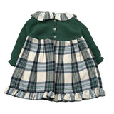 Juliana Abito Manica Lunga Stampa Fantasia Verde per Neonata 25646X VERDE JULIANA 
