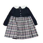 Juliana Abito tinta unita Manica Lunga Blu per Bambina 25653 BLU JULIANA 
