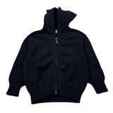 Jurta Maglia con Zip E Cappuccio tinta unita Blu per Neonato KI5K BLU JURTA 