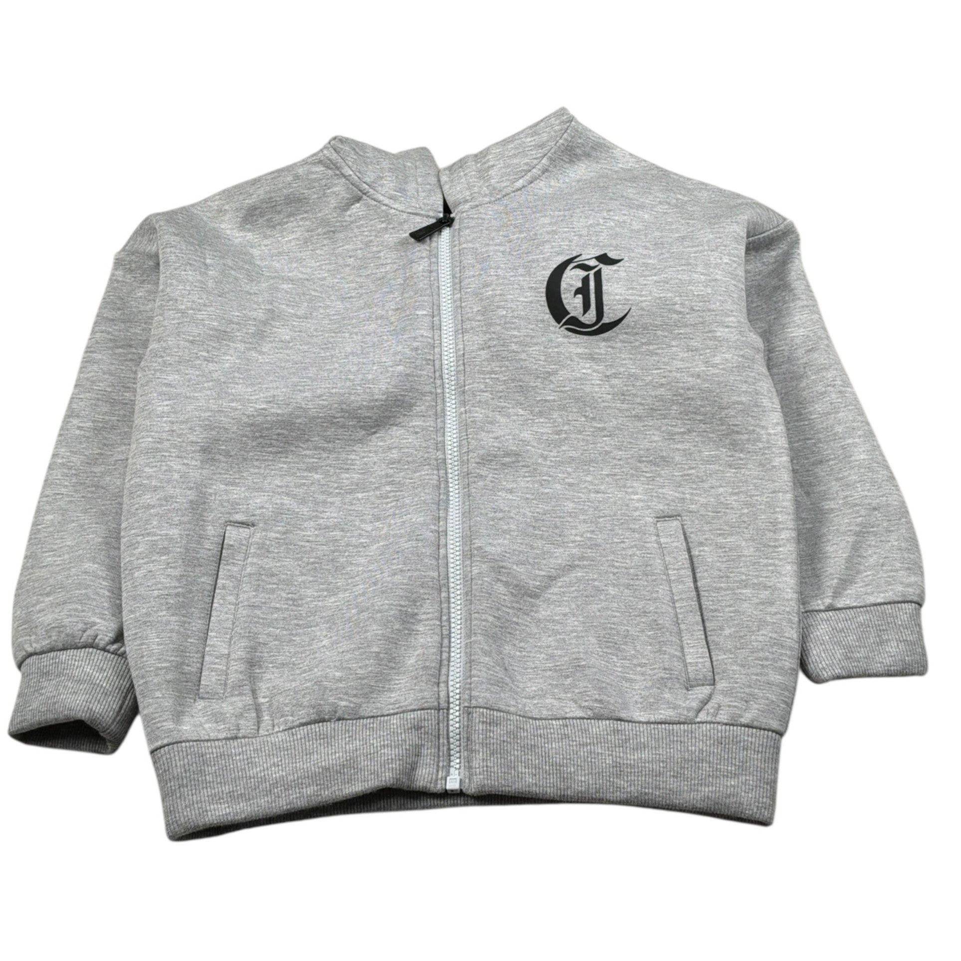 Just Cavalli Felpa con Zip E Cappuccio tinta unita Grigio per Bambino JBA26003FE GRIGIO JUST CAVALLI 