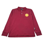 Just Cavalli Polo Manica Lunga tinta unita con Logo Bordeaux per Bambino JBA26152PO BORDEAUX JUST CAVALLI 