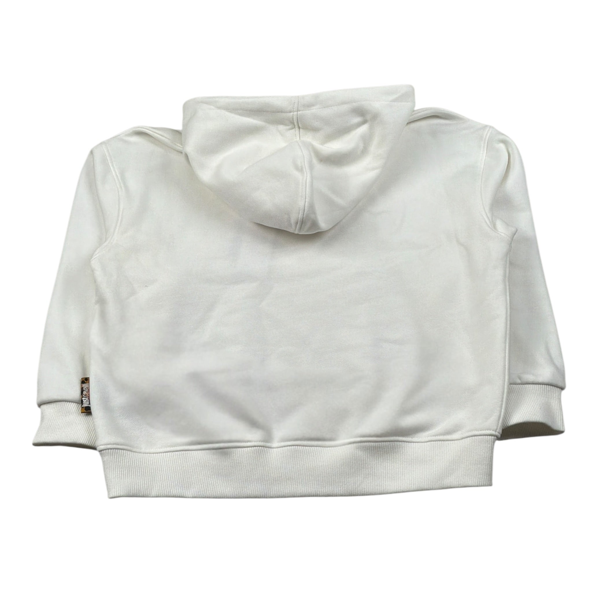 Just Cavalli Felpa Chiusa con Cappuccio tinta unita con Logo Bianco per Bambina JGA26092FE BIANCO JUST CAVALLI 