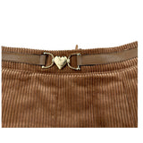 Just Cavalli Gonna tinta unita In Camoscio Marrone per Bambina JGA26112GO MARRONE JUST CAVALLI 