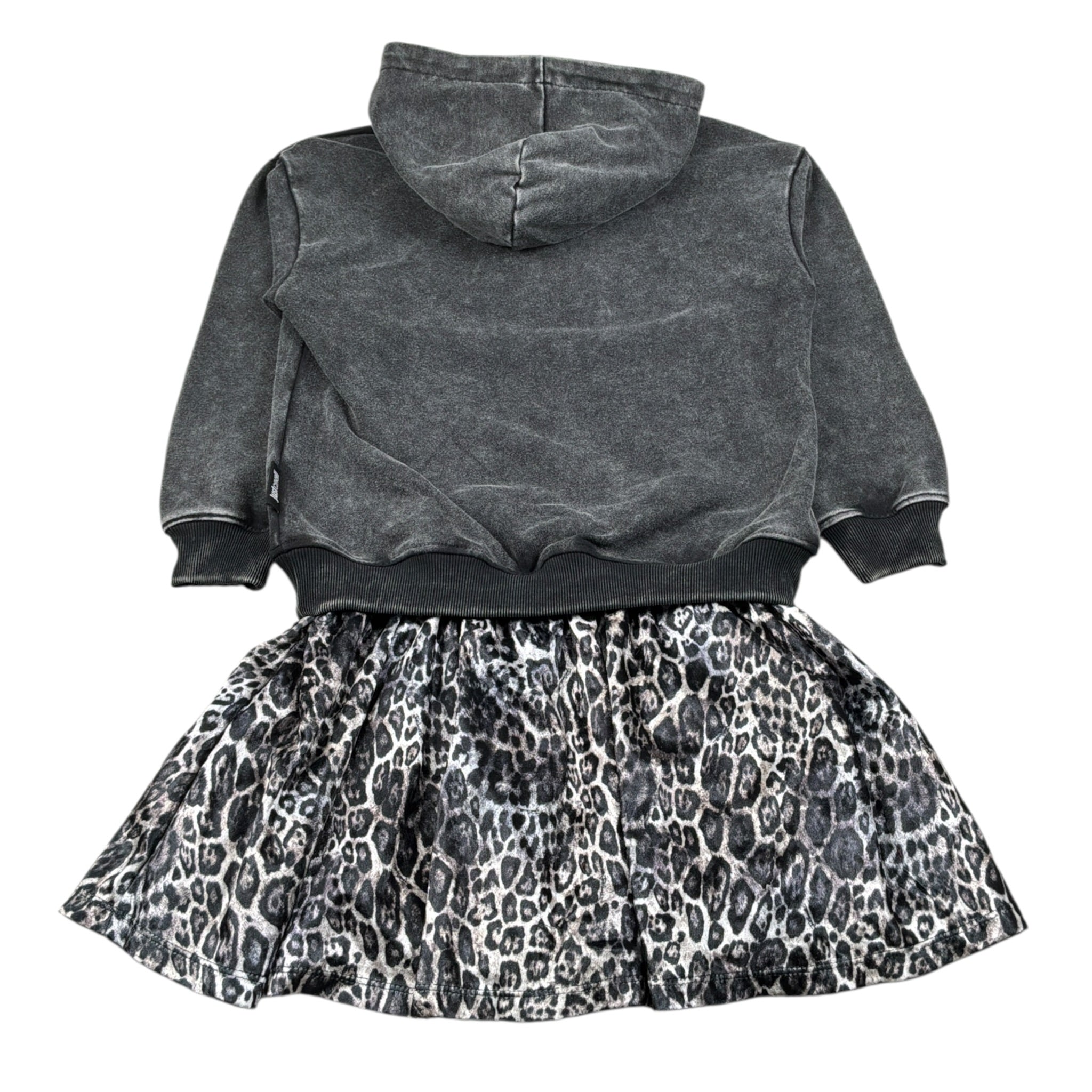 Just Cavalli Abito Manica Lunga tinta unita con Cappuccio Nero per Bambina JGA26160VE NERO JUST CAVALLI 