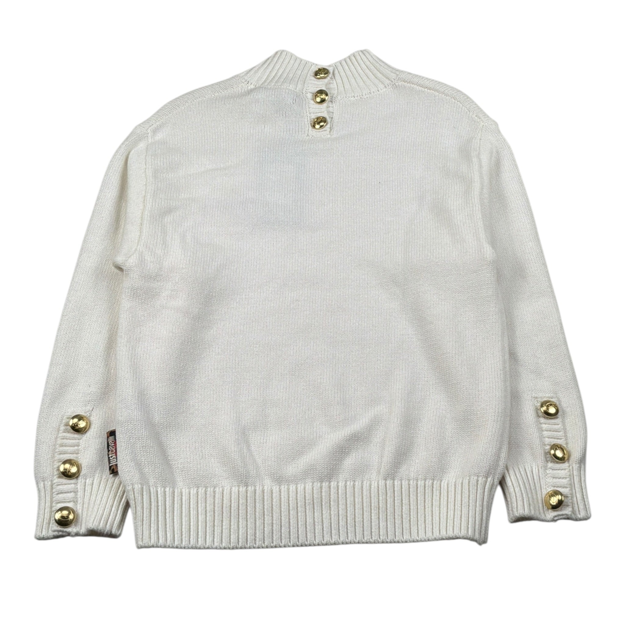 Just Cavalli Maglia Mezzo Collo tinta unita con Ricamo Logo Panna per Bambina JGA26166MA PANNA JUST CAVALLI 