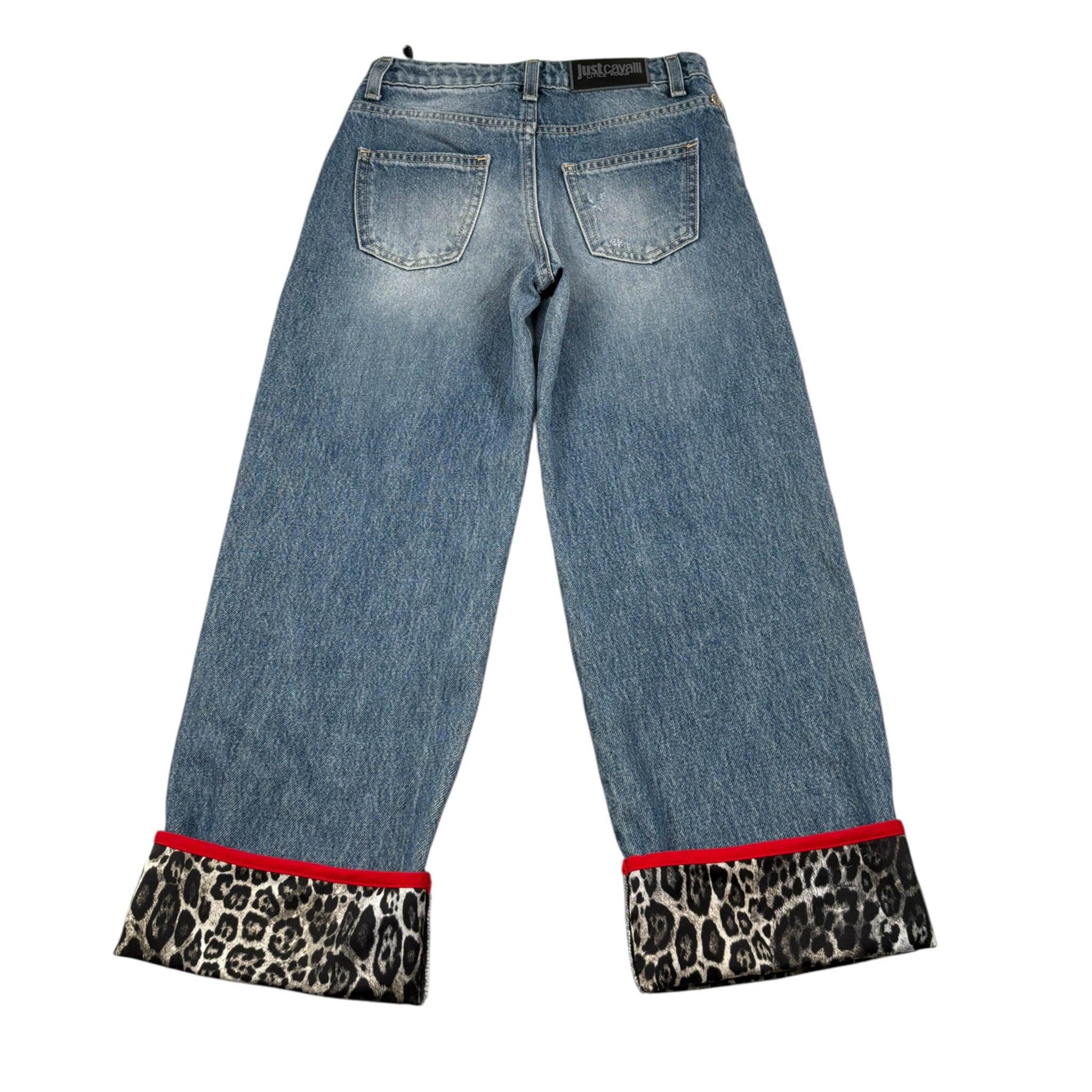 Just Cavalli Jeans tinta unita Modello Palazzo Blu per Bambina JGA26167JE BLU JUST CAVALLI 