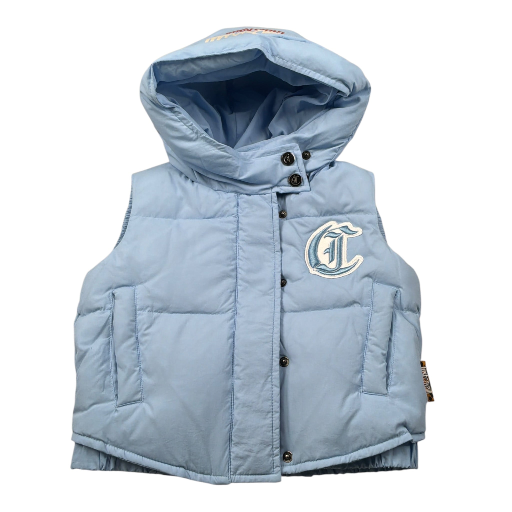 Just Cavalli Smanicato tinta unita con Cappuccio Azzurro per Neonato JIA26022PI AZZURRO JUST CAVALLI 