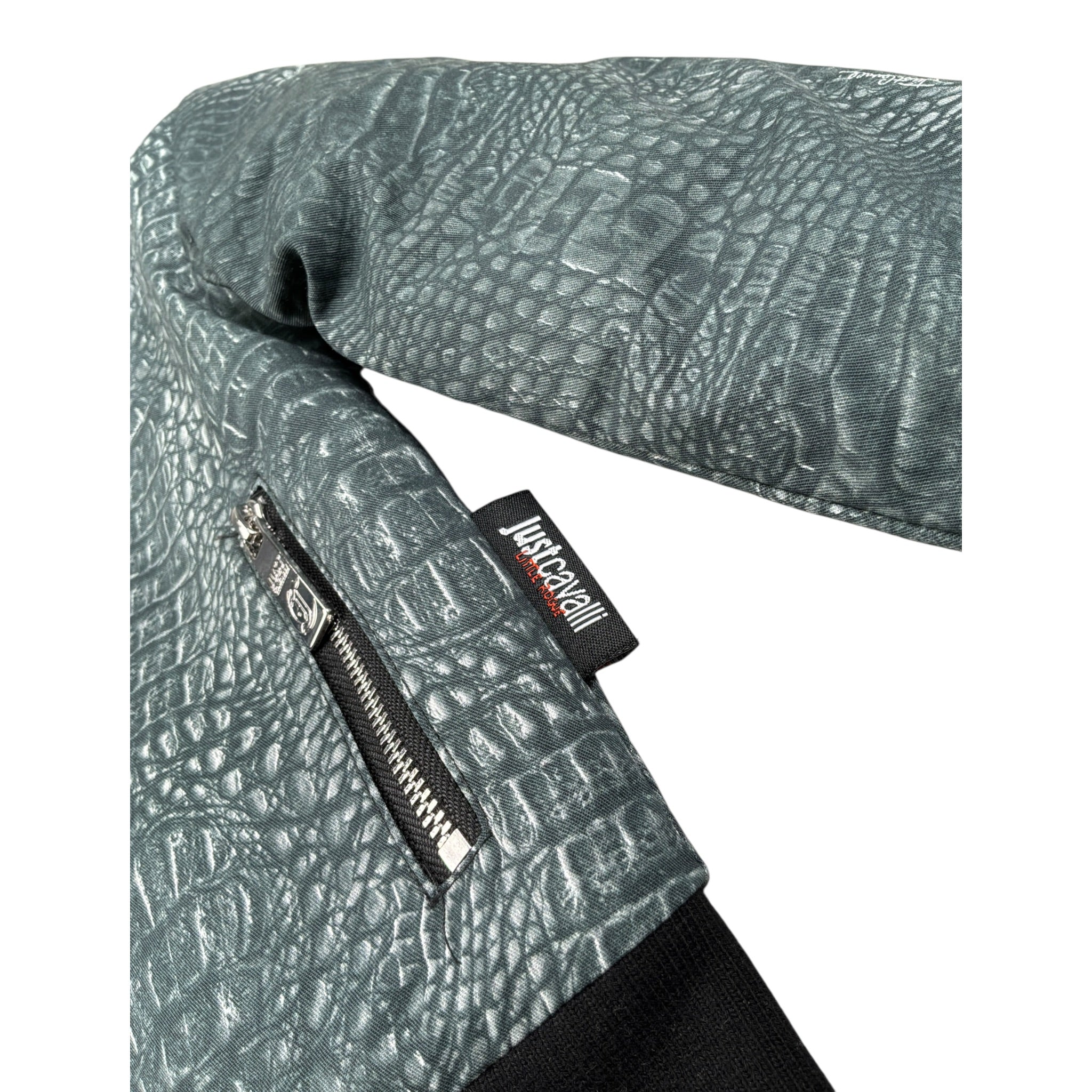 Just Cavalli Giubbino tinta unita con Zip E Fantasia Nero per Neonato JIA26052GB NERO JUST CAVALLI 