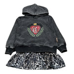 Just Cavalli Abito Felpa Manica Lunga tinta unita con Cappuccio Nero per Neonata JIA26088VE NERO JUST CAVALLI 