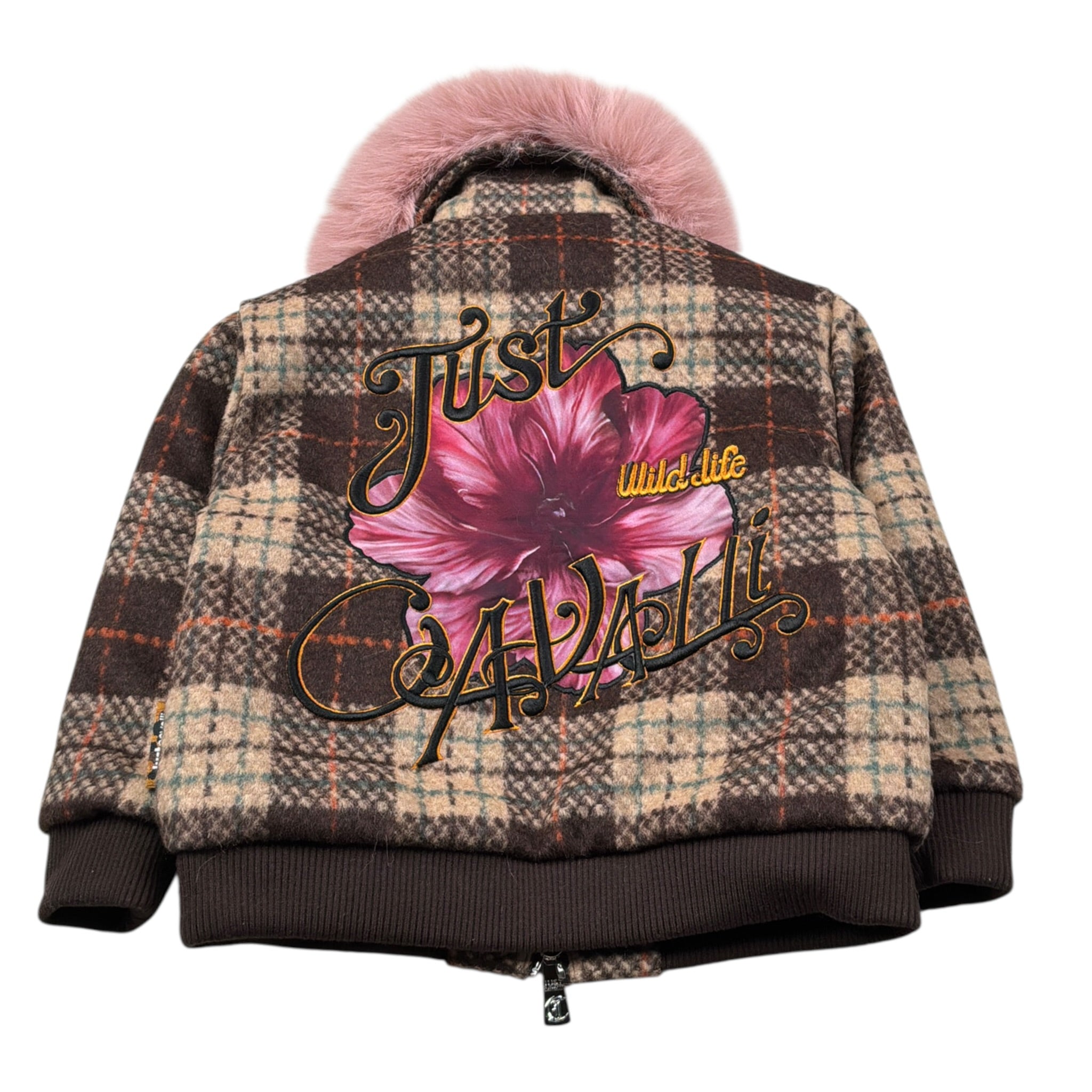Just Cavalli Giubbino Stampa Fantasia con Collo Pelliccia Marrone per Neonata JIA26092GB MARRONE JUST CAVALLI 