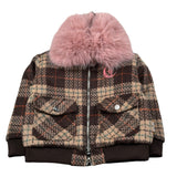 Just Cavalli Giubbino Stampa Fantasia con Collo Pelliccia Marrone per Neonata JIA26092GB MARRONE JUST CAVALLI 