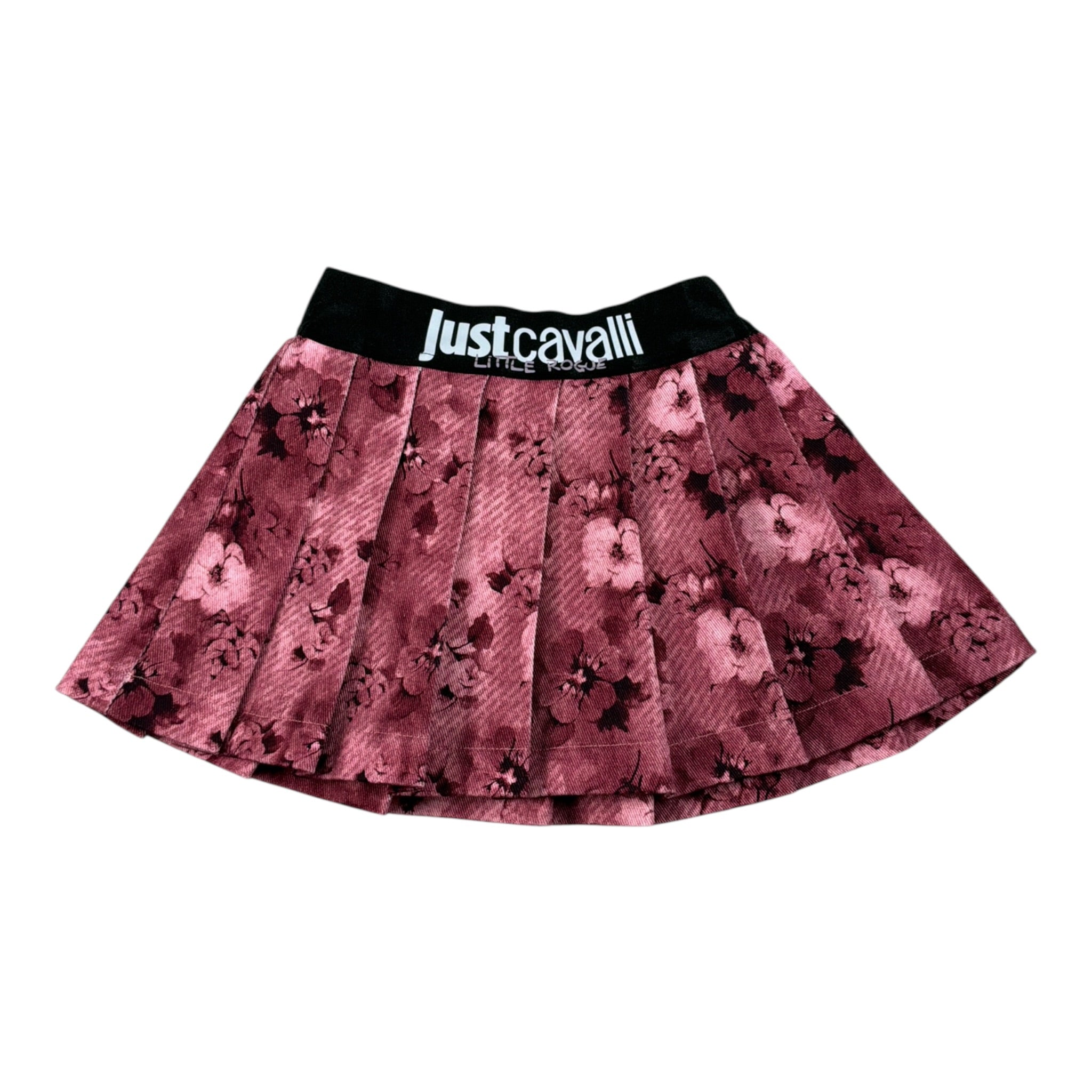 Just Cavalli Gonna tinta unita con Stampa Fiori Rosa per Neonata JIA26107GO ROSA  