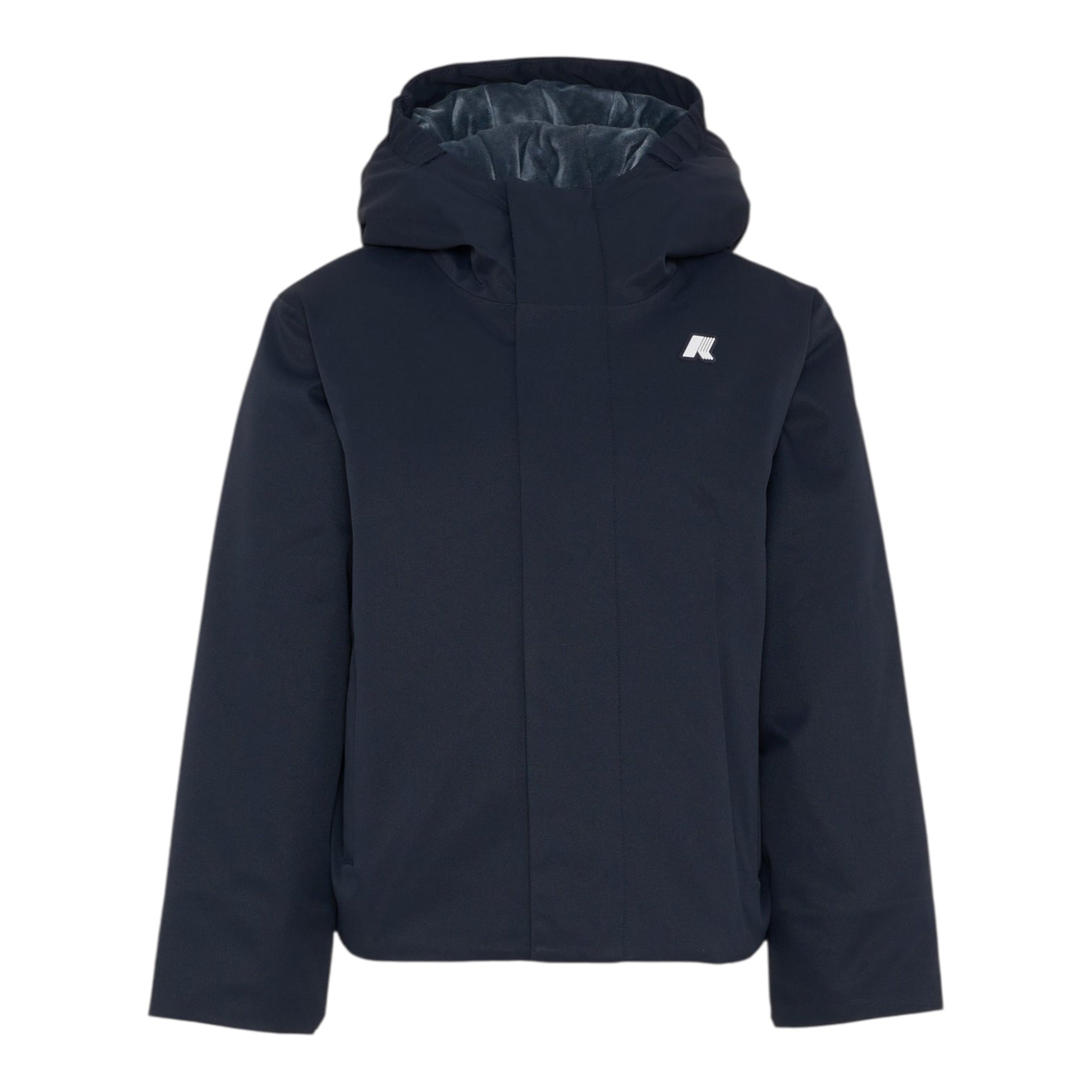 K-Way Giubbino tinta unita con Zip E Cappuccio Blu per Bambino K1128FW BLU K-WAY 