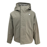K-Way Giubbino tinta unita con Zip E Cappuccio Verde per Bambino K1128FWX VERDE K-WAY 