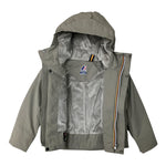 K-Way Giubbino tinta unita con Zip E Cappuccio Verde per Bambino K1128FWX VERDE K-WAY 