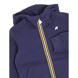K-Way Felpa con Zip E Cappuccio tinta unita Blu per Bambino K2124RWX BLU K-WAY 