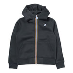 K-Way Felpa con Zip E Cappuccio tinta unita Nero per Bambino K2124RWXX NERO K-WAY 