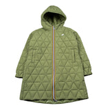 K-Way Giubbino Modello Lungo tinta unita con Cappuccio Verde per Bambino K3157KW VERDE K-WAY 