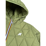 K-Way Giubbino Modello Lungo tinta unita con Cappuccio Verde per Bambino K3157KW VERDE K-WAY 