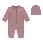 K-Way Tutina Manica Lunga tinta unita con Cappello Rosa per Neonata K3161W ROSA K-WAY 