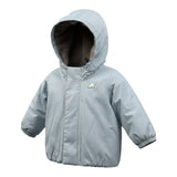 K-Way Giubbino tinta unita con Zip E Cappuccio Azzurro per Neonato K4133HW AZZURRO K-WAY 