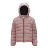 K-Way Giubbino Reversibile Lungo con Zip E Cappuccio Nero/Rosa per Bambina K5123QW NERO/ROSA K-WAY 