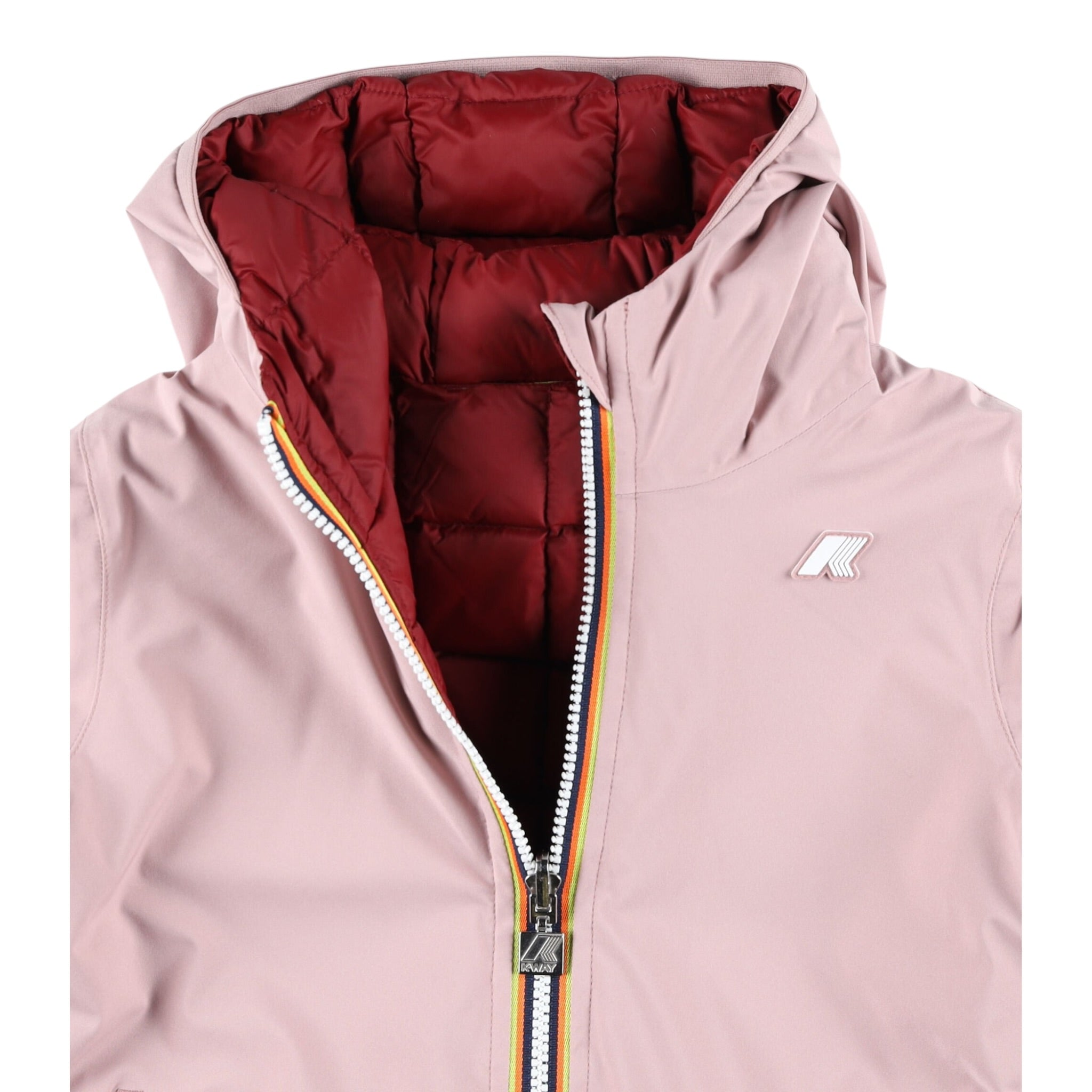 K-Way Giubbino Reversibile Bicolore Rosa/Rosso per Bambina K5123RW ROSA/ROSSO K-WAY 