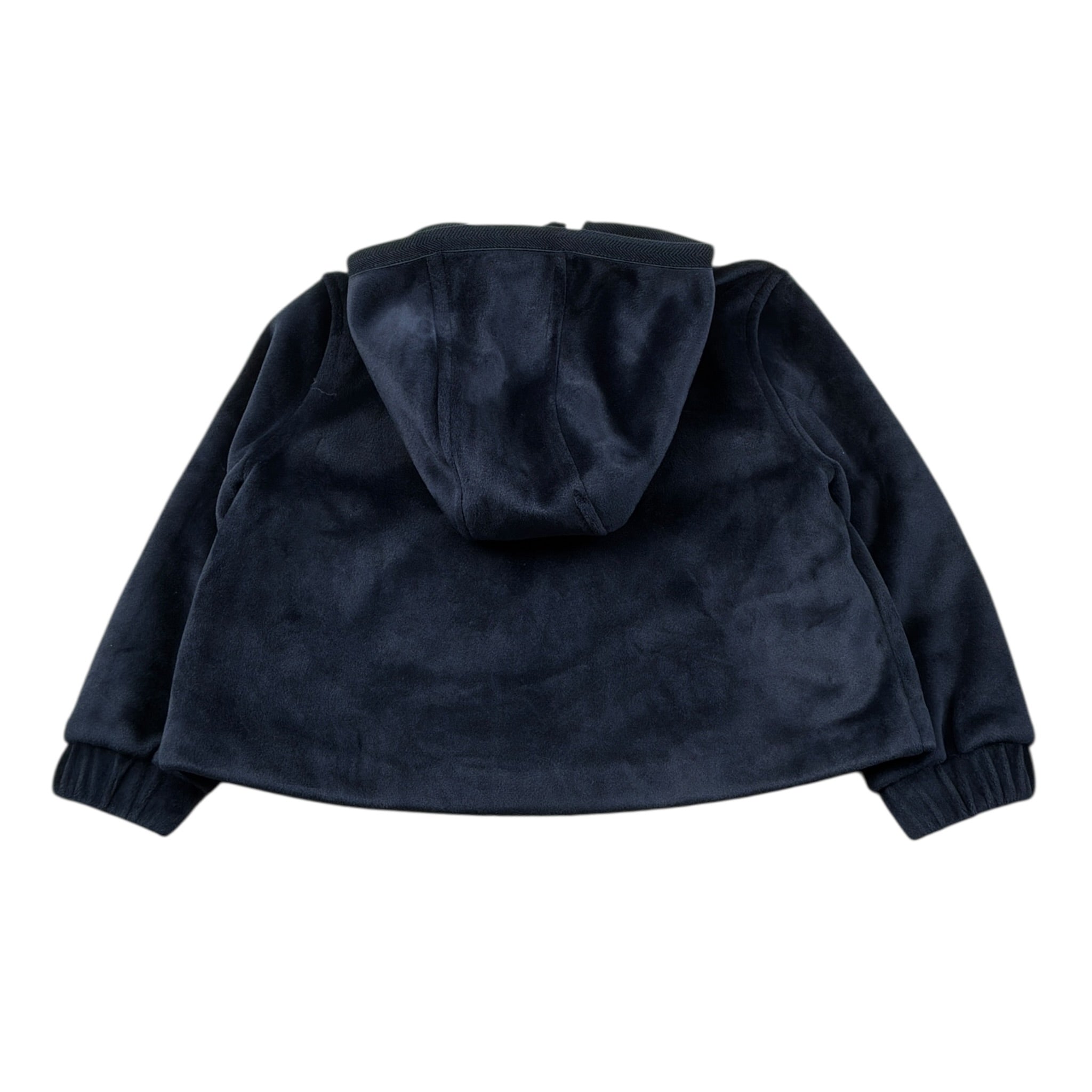 K-Way Felpa Chiusa con Cappuccio tinta unita In Velluto Blu per Bambina K51467W BLU K-WAY 