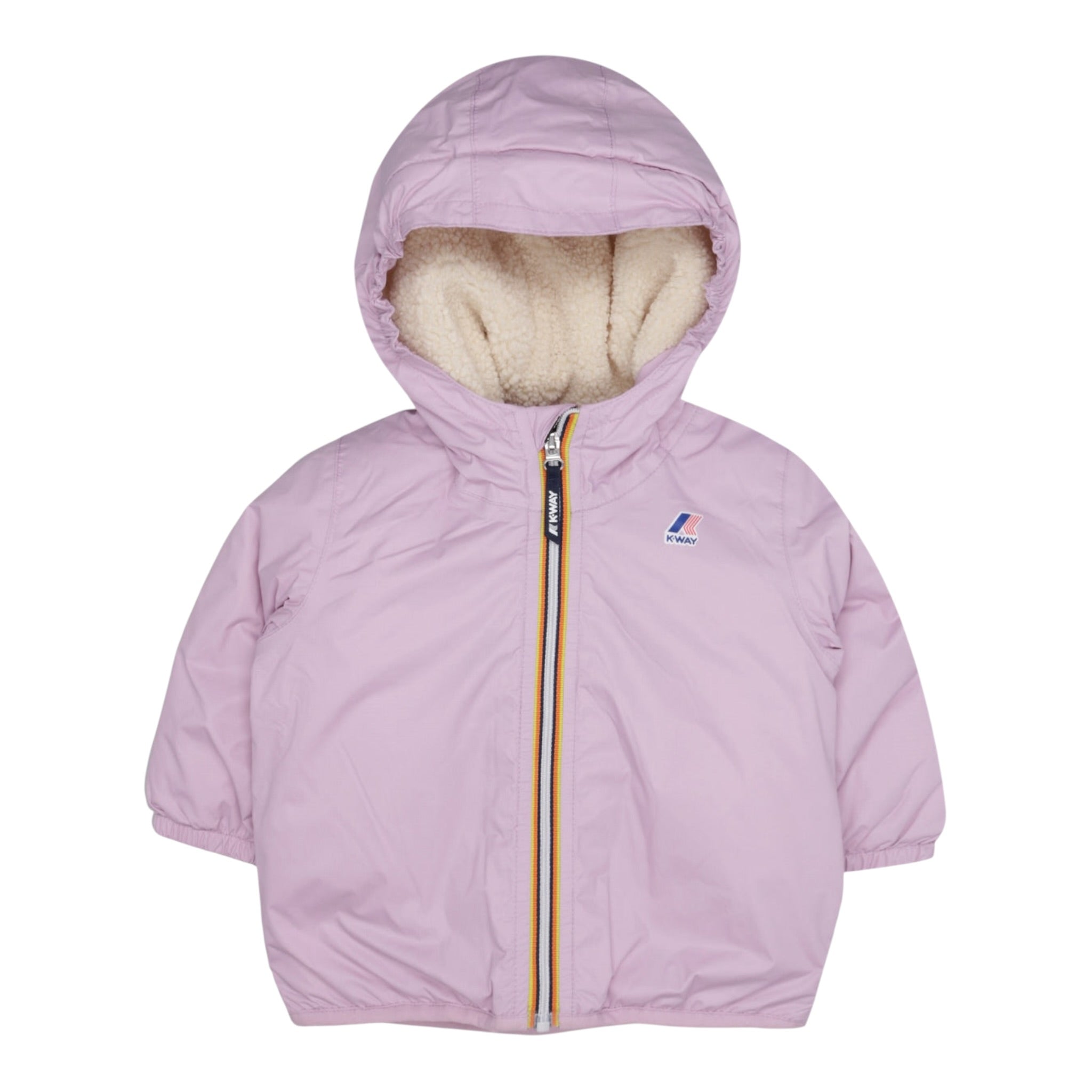 K-Way Giubbino tinta unita con Cappuccio Lilla per Neonata K6115FWAN LILLA K-WAY 