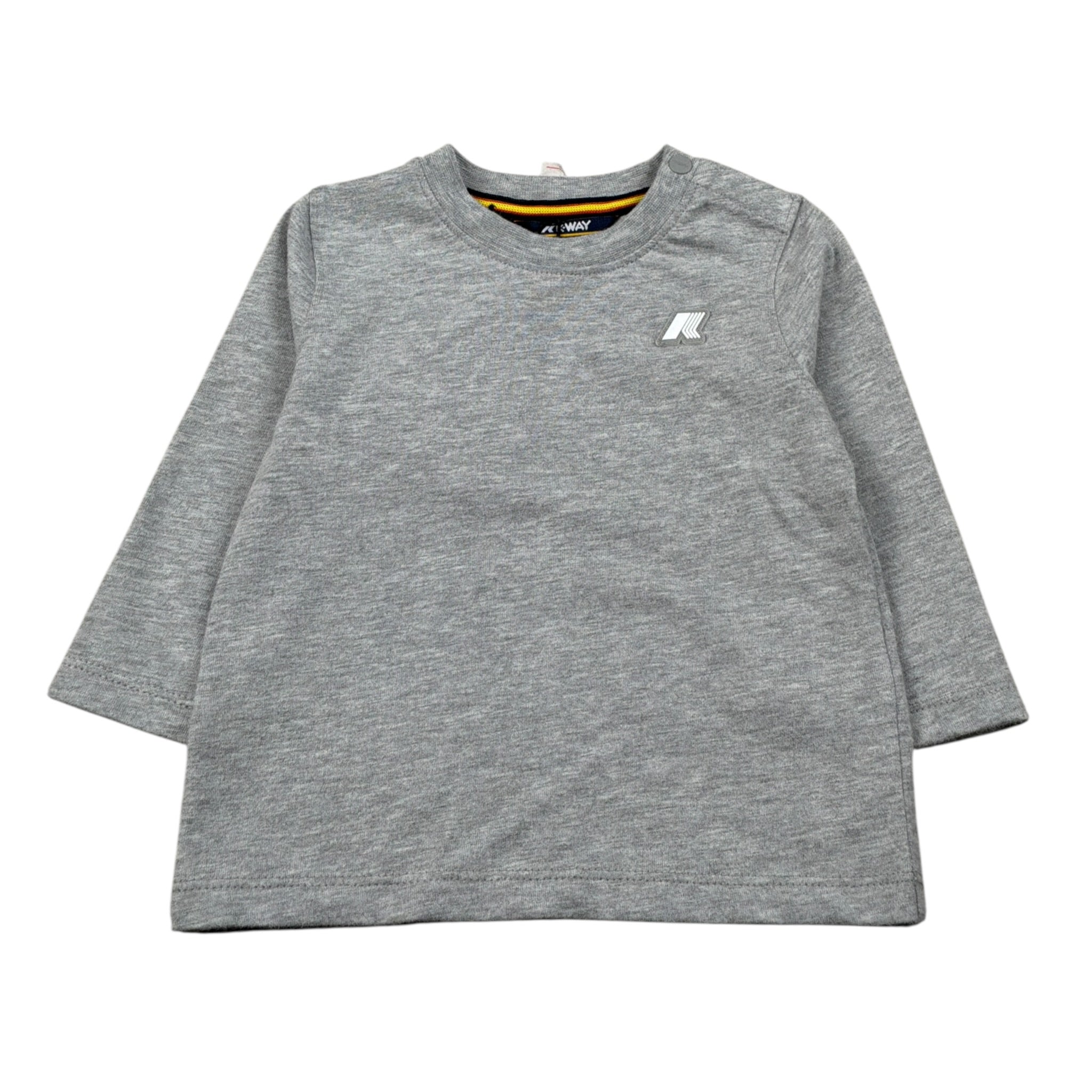 K-Way Shirt Girocollo tinta unita con Stampa Grigio per Neonato K6123WW GRIGIO K-WAY 