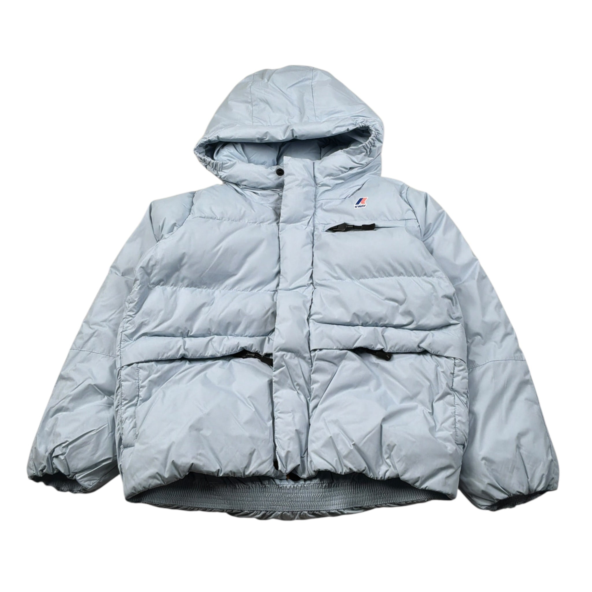 K-Way Giubbino tinta unita con Cappuccio Azzurro per Bambino K6141CW AZZURRO K-WAY 