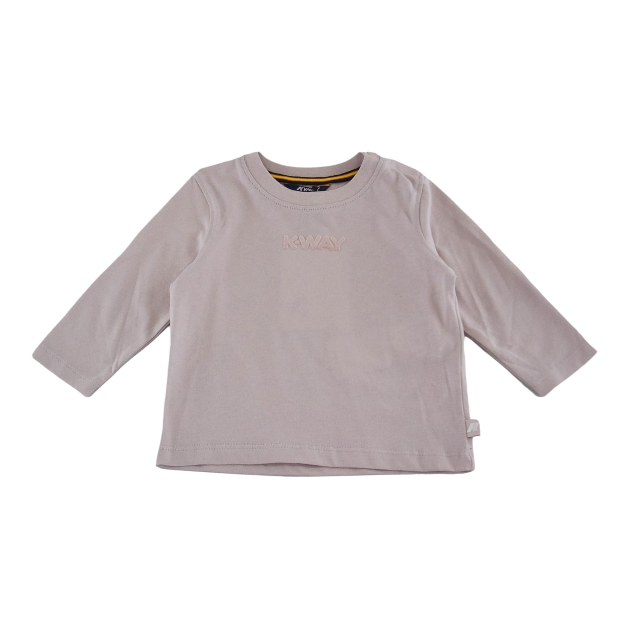 K-Way Shirt Girocollo tinta unita con Stampa Rosa per Neonata K7123WW ROSA K-WAY 