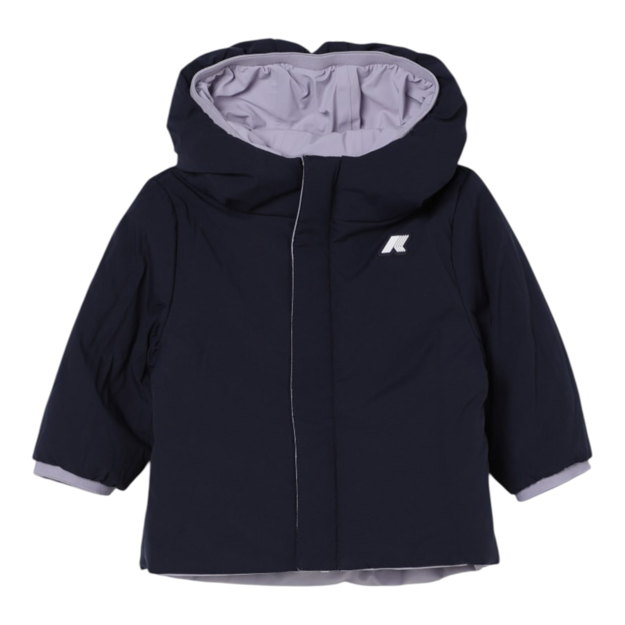 K-Way Giubbino Reversibile Bicolore con Zip E Cappuccio Lilla/Viola per Neonata K71338W LILLA/VIOLA K-WAY 