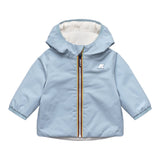 K-Way Giubbino Reversibile Bicolore con Zip E Cappuccio Azzurro/Bianco per Neonato K71338WXX AZZURRO/BIANCO K-WAY 